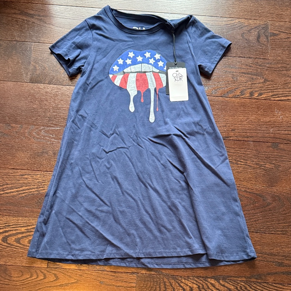 Chaser Navy Blue Graphic Dress